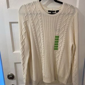 Never worn- jeanne pierre white sweater